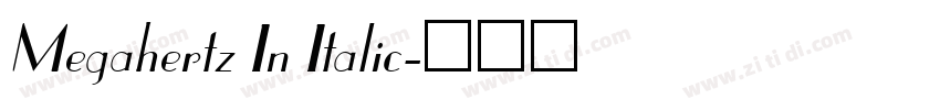 Megahertz In Italic字体转换